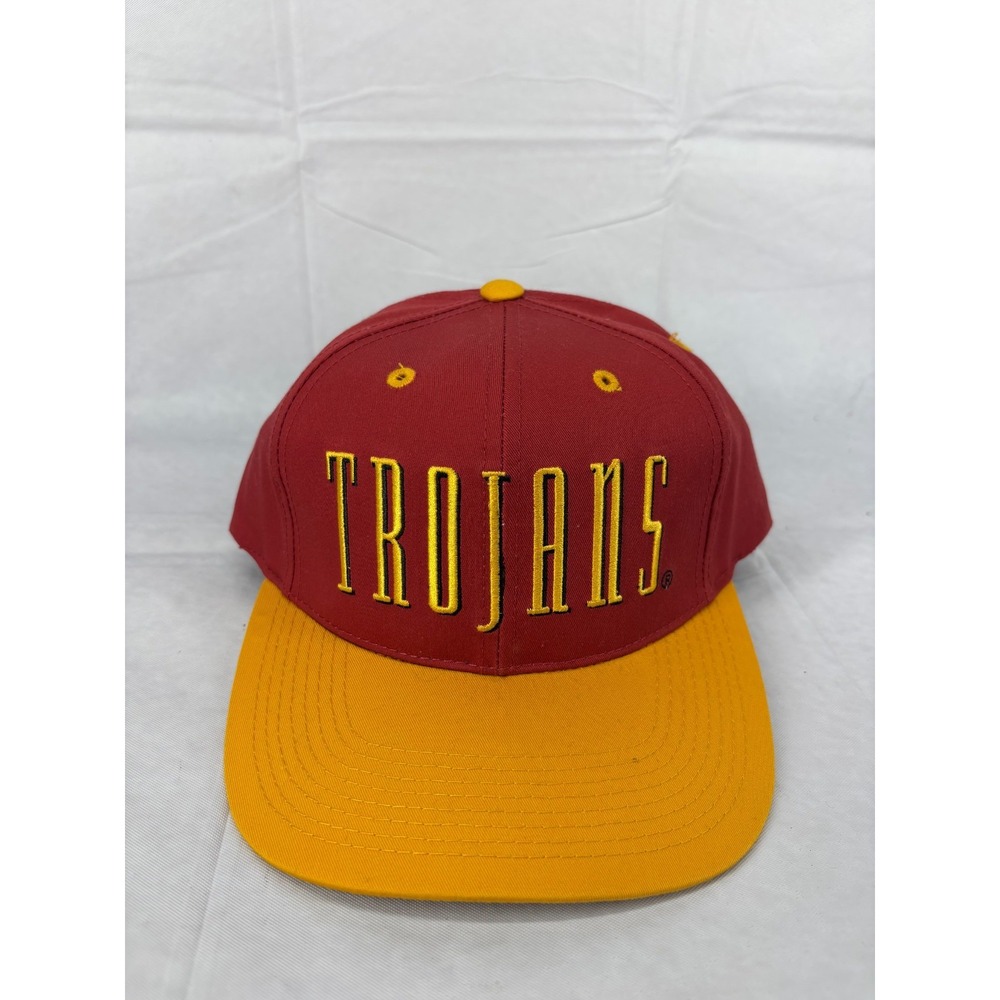 USC Trojans Signatures Collegiate Licensed Hat Mens Red Snapback OS NWOT VTG
